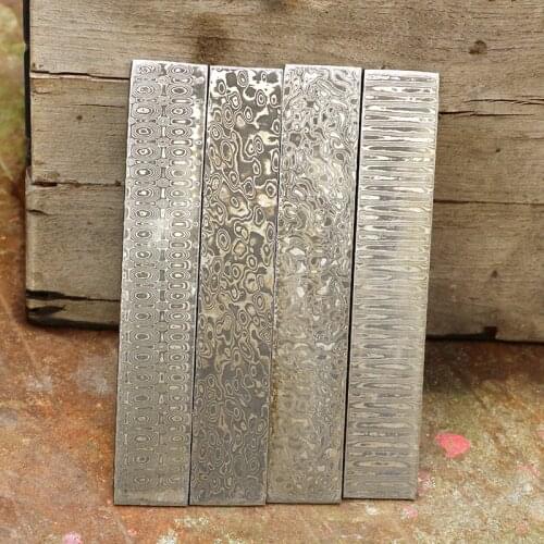 Damascus Steel Strip Manual DIY Steel VG10 Steel Core Forging Green Paper Clip Steel Patterned Steel DIY Steel By Hand