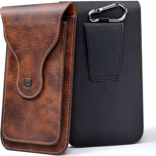Real Leather men Casual Design Men Waist Pack Bum Bag Case 5.5" Phone Pouch Fashion Mobile Phone Wallet Travel Tool