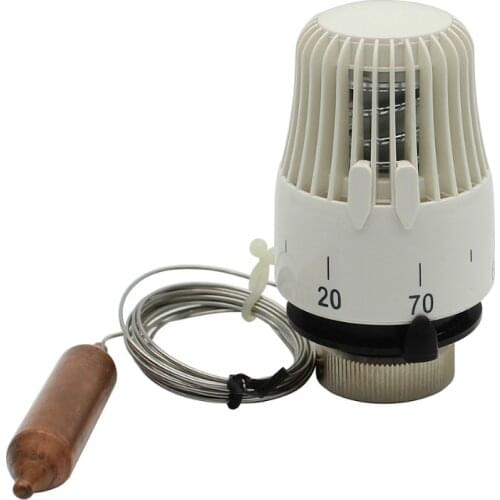 Thermostatic radiator valve actuator with temperature sensor probe for room radiant underfloor flooring heating system m30