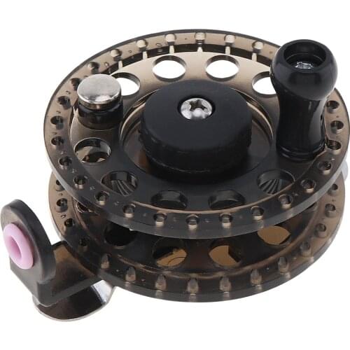 Transparent Black Ultralight Fly Fishing Reel Diameter 60mm Former Ice Fishing Wheel