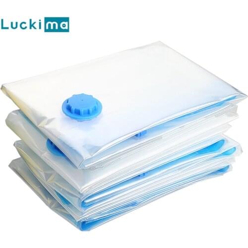 Transparent Vacuum Storage Bag Compression Packet Extra Large Seal Compressed Space Saving Organizer Home Travel Organizador
