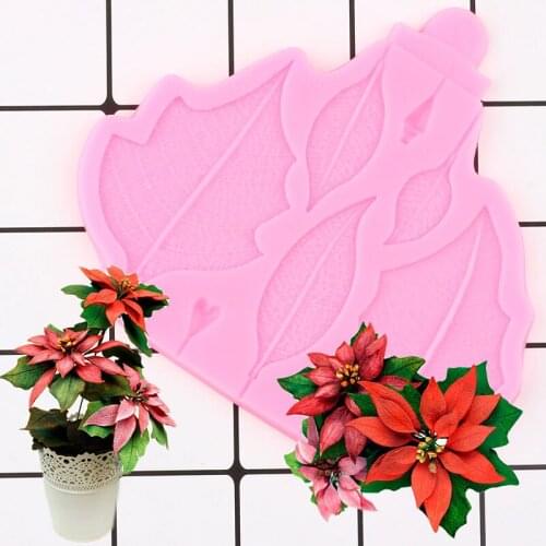 Leaf Cupcake Topper Fondant Mould Cake Border Silicone Mold Cookie Baking Cake Decorating Tools DIY Candy Clay Chocolate Molds