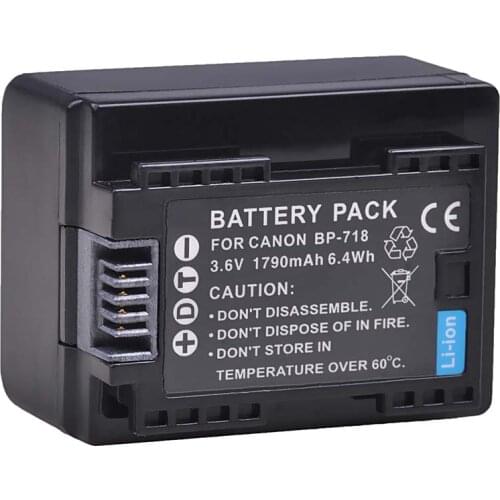 1Pack BP-718 BP718 Replacement Battery for Canon Vixia HFR80, HFR82, HFR800, HFR70, HFR72, HFR700, HFM500, HFR30, HFR32, HFR300