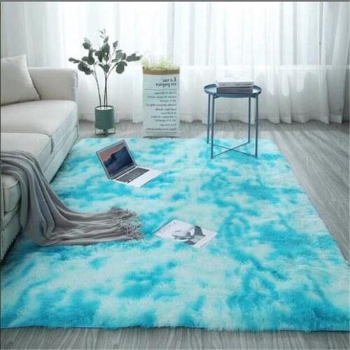 Tie-dye Gradient Color Carpet Living Room/bedroom Sofa Coffee Table Area Carpet, Plush Warm Foot Mat,modern Interior Decoration