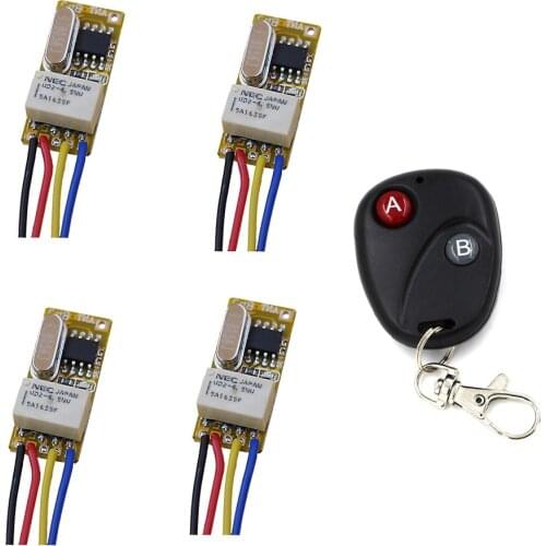 Top DC 3.7V 5V 6V 7V 9V 12V Mini Relay Wireless Switch Remote Control Power Car LED Lamp Controller Receiver Transmitter System