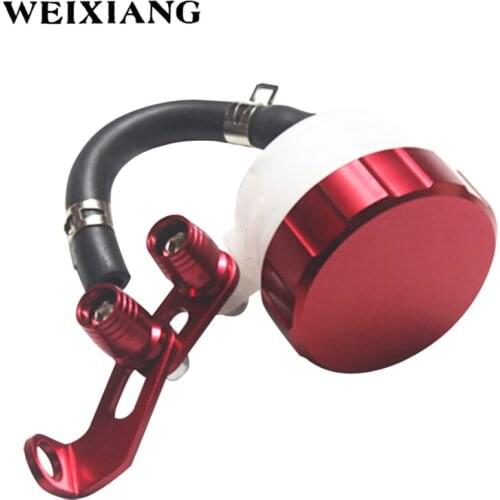 Universal CNC Aluminum Alloy Motorcycle Front Brake Fluid Reservoir Clutch Tank Oil Fluid Cup