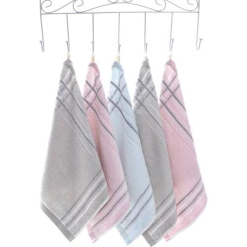 34*34cm High Quality Small Hand Towel 100% Cotton Face Towel Plain Soft Baby Towel Wipes Toalla De Cara 6pcs