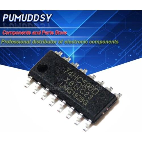 20PCS 74HC595D 74HC595 SOP-16 Counter Shift Registers 8bit Shiftr IC