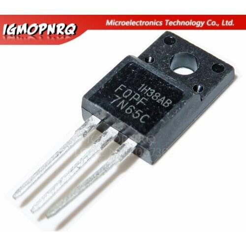 10pcs FQPF7N65C 7N65 TO-220F FQPF7N65 TO-220 MOS pipe N-channel 650V 7A