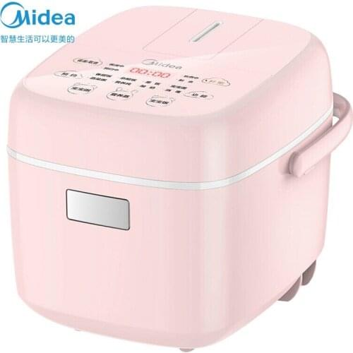 220V Pink Rice Cooker 1.6L Mini Smart Appointment Touch Control Glass Liner Maternal and Infant Rice Cooker for 1-2 People