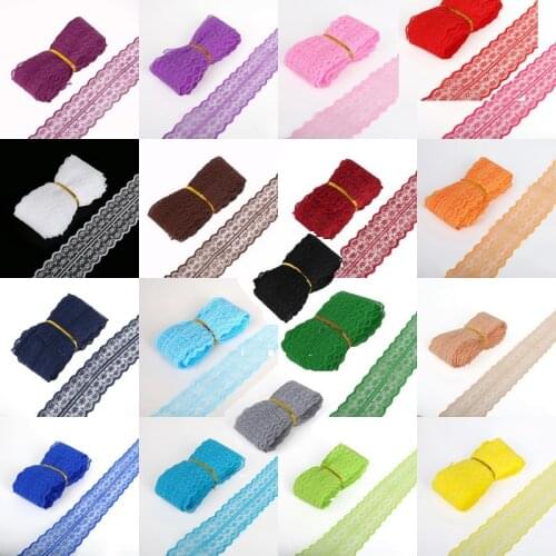 45mm 5yards Beautiful african lace fabric Ribbon Tape Colorful Decoration Handmade Wedding Craft Sewing DIY Accessories