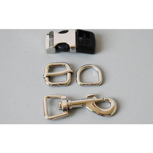 50set 15mm Metal Adjustable Buckle Suitcase Ribbon Slip Buckle Hardware