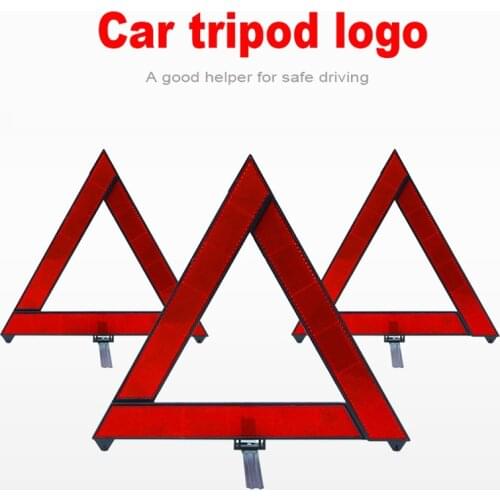 Car Emergency Breakdown Warning Triangle Red Reflective Safety Hazard Car Tripod Folded Stop Sign Reflector cinta reflectante