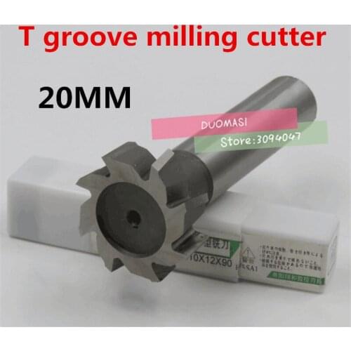 Free Shipping 2PCS T 20*3*4*5*6*8*10 High Speed Steel Straight Shank T Slot Milling Cutters,T Groove Mills Cutter
