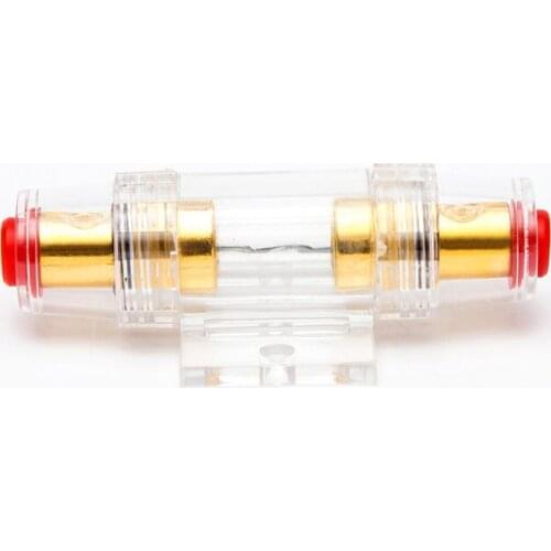 1PC 4 Gold Plated Fuse Holder Block Car Audio In Line AMP Amplifier Subwoofer Fuse Modification 30A 60A Part Electronics