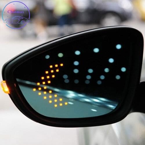 For Volkswagen VW New Beetle/Dune 12-16 Refit Car Side Rearview Mirror Glare Proof Blue Glasses Led Lamp Heated Turn Signal