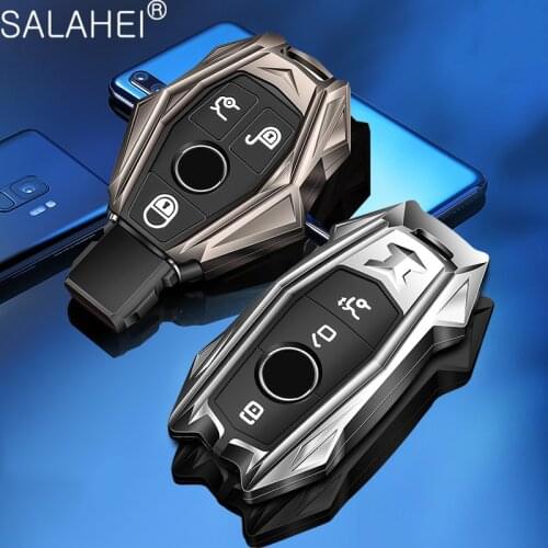 Aluminum Alloy Car Remote Key Case Cover Shell Fob For Mercedes Benz A B C E S Class W204 W205 W212 W213 W176 GLC CLA AMG W177