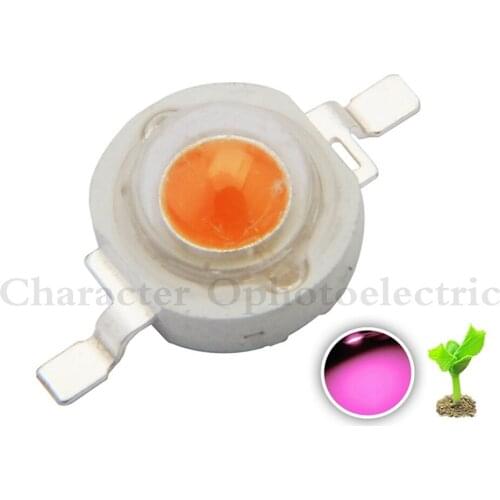 100pcs 1W 3W Full Spectrum LED Chip Diode 400-840nm Wavelength Pink 30mil 45mil for indoor Plant Grow and Hydroponic LED Lamp