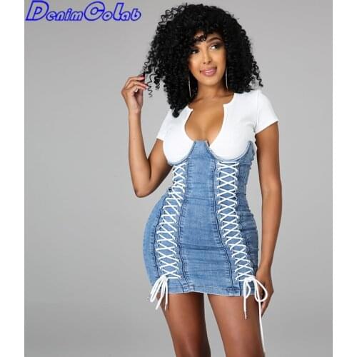 DenimCoLab Fashion Tight Dresses