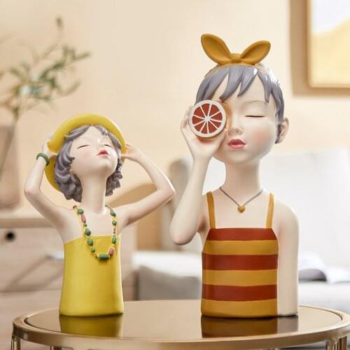 Girl Resin Figure Sculpturestatues Modern Home Decoration Living Room Bedroom Desktop Home Decoration Decoration Gifts