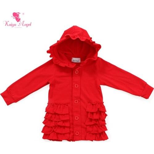 Kaiya Angel Hoodies Coats Christmas Girls clothes Winter Red Cotton Jacket Baby Girl Outerwear Clothes Long Sleeve Fall