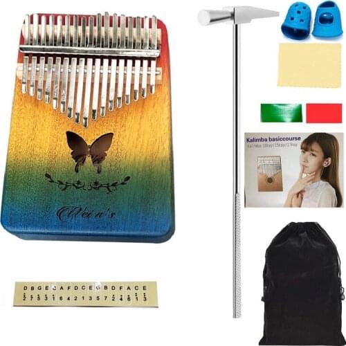 Kalimba Thumb Piano 17 Keys Portable Mbira Finger Piano Gifts For Kids And Adults Beginners