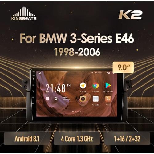 KingBeats Android 8.1 Octa-Core head unit HU 4G in Dash Car Radio Multimedia Video Player Navigation GPS For BMW 3-Series 3 Series E46 1998 - 2006 no dvd 2 din Double Din Android Car Stereo 2din