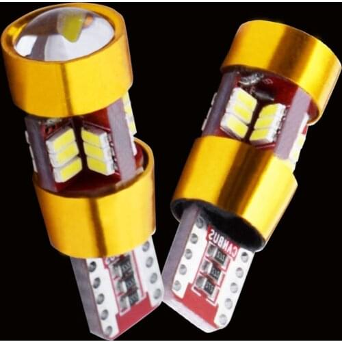 2PCS Newest T10 W5W LED car interior light marker lamp 12V 194 501 SMD bulb wedge parking light canbus auto lada car styling