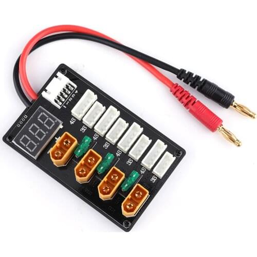 XT60 Plug 3S 4S Lipo Battery Upgrade Version Parallel Charging Board for IMAX B6 Balance Charger ISDT Q6