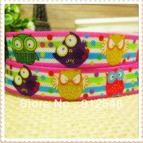 Ann Fashion Accessories 5/8inch 16MM Cartoon Fold Over Elastic FOE 5yards/lot ,FOE25