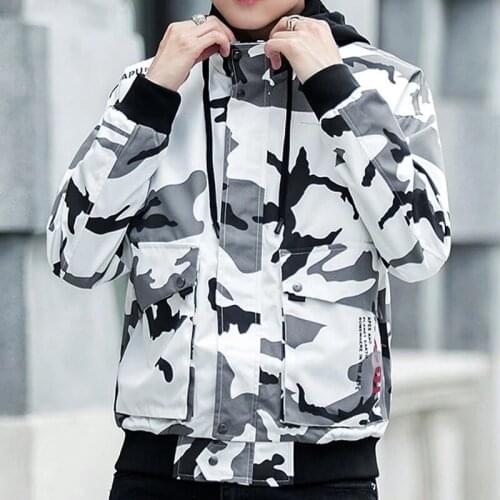 2021 Autumn Mens Camo Hooded Coats Men Camouflage Jacket Military Male Streewear Army Windbreakers for Man Brand Clothes