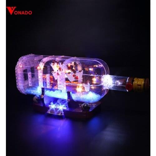 Led Light Set for 21313 Ideas and Creativity Series the boat in a bottle Building Blocks Bricks(only Led Light,no blocks)