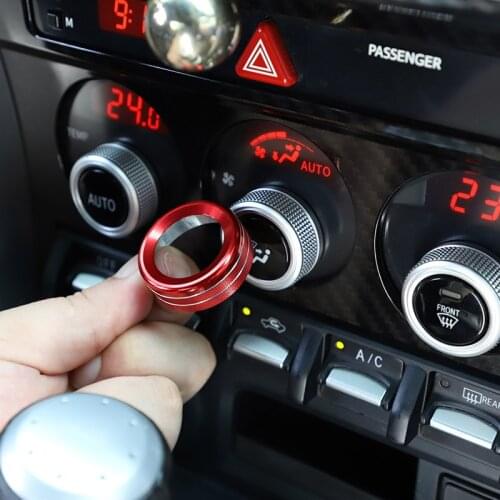 For Subaru BRZ For Toyota 86 2017-20 Aluminum alloy Car Rearview mirror adjustment AC Knob Control Volume Cover Car Accessories