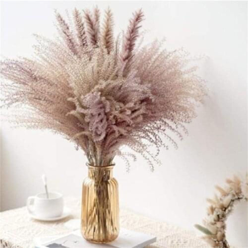 Pampas Grass 60 cm Natural Dried Flower Decorative Dried Flowers Artificia for Wedding Party Decoration Fake Flowers Home Dcor