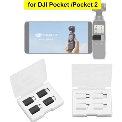 4in1 Phone Adapter Connector for DJI POCKET 2/Osmo Pocket Handheld Gimbal Camera Type-C Micro USB Reverse Standard Accessory