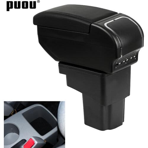 Armrest box Rotatable central Store content For Hyundai Solaris/Verna/Grand Avega Centre Console Storage box with cup holder USB