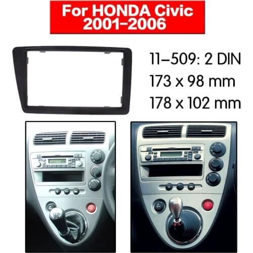 Frame Panel Top Radio Fascia For HONDA Civic 2001-2006 Stereo Fascia Dash CD Trim Installation Frame Kit