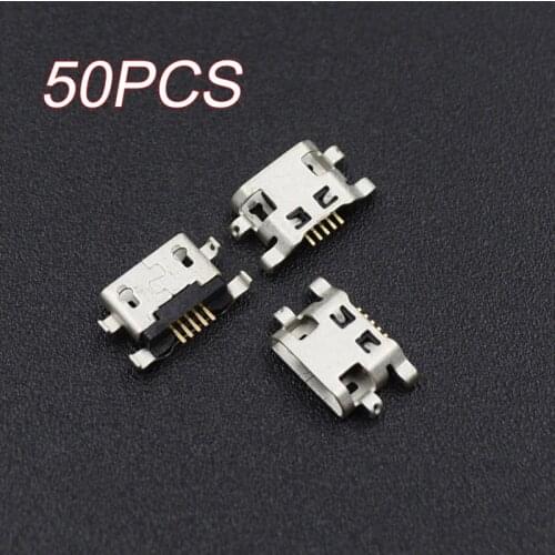 50pcs Micro USB 5pin B type Female Connector For HuaWei Lenovo Phone Micro USB Jack Connector 5 pin Charging Socket
