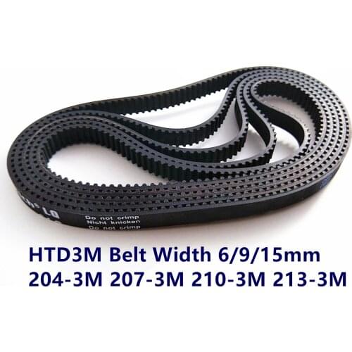 Arc HTD 3M Timing belt C=204 207 210 213 width6/8/9/10/12/15/16mm Teeth68 69 70 71 HTD3M synchronous 204-3M 207-3M 210-3M 213-3M