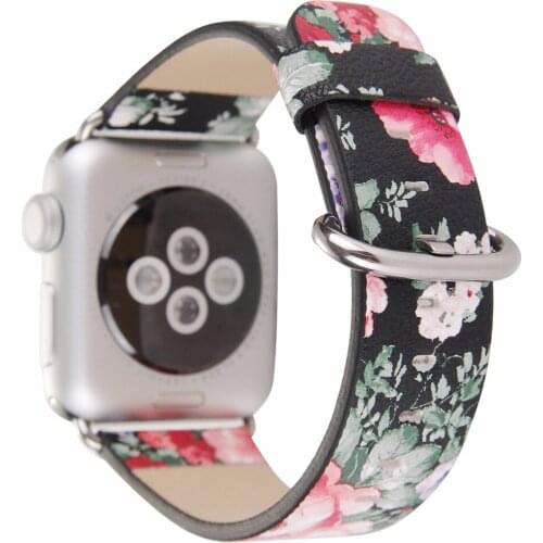 For Apple Watch Band Singel Tour Printing Flower Womens Watch Bracelet For Apple Series 1 2 3 Strap iWatch Watchbands 38-42mm