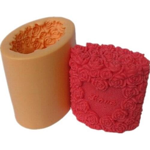 Rose Handmade soap Molds Candle Molds Silicone Mold Chocolate Mold Flower Fondant Cake Decorating Tool