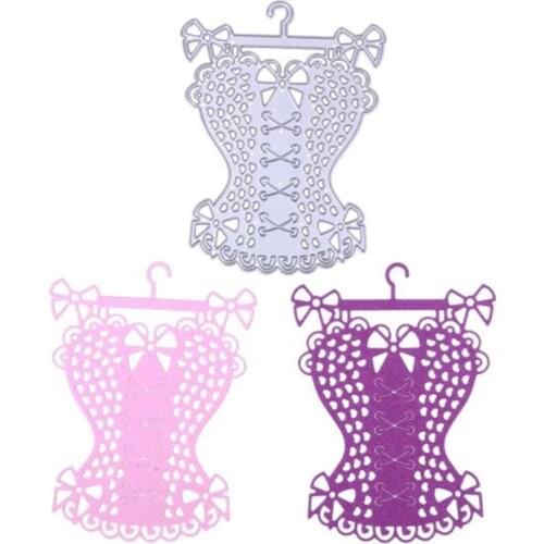 SCD582 Dress Metal Cutting Dies For Scrapbooking Stencils DIY Album Cards Decoration Embossing Folder Die Cuts Template Tool New