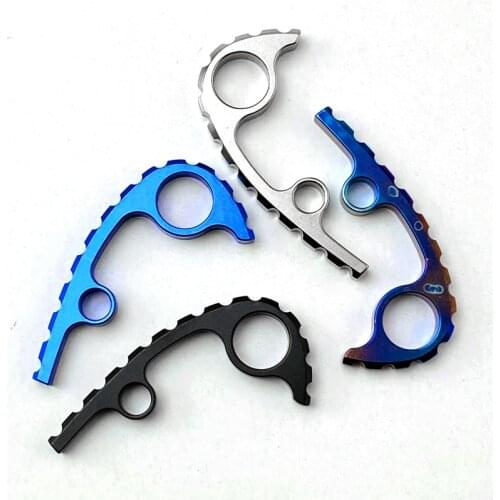 Titanium Back Spacer Folding Pocket Knife Alloy Shank Spine Keel Multicolor Easy to install For Para 3