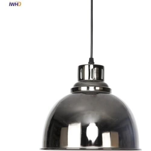 IWHD Nordic Modern LED Pendant Lights Dinning Living Room Kitchen Plating Chrome Silver Hanging Lamp Light Lampara Colgante