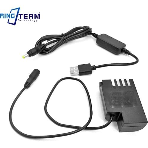 USB Power Cable Plus BP-61 BLF19E Dummy Battery for Sigma SD Quattro H SDQ SDQH & Lumix DMC-GH3 DMC-GH4 GH5 GH4 GH5s G9 Cameras