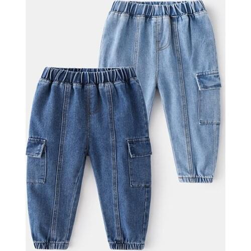 Spring Girls Jeans Baby Kids Jeans for Children Boys Girls Leggings Denim Pants Toddler Pants Girls Kids Pants for Boy Girl 2-8Y
