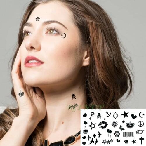 Waterproof Temporary Tattoo Sticker on body little birds stars love tatto ear face eye flash tatoo fake tattoos for girl women