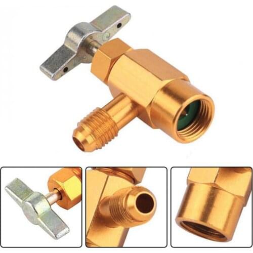 1pc 1/4 Thread Adapter R-134a 60*35mm Refrigerant Can Dispensing Bottle Tap Opener Valve