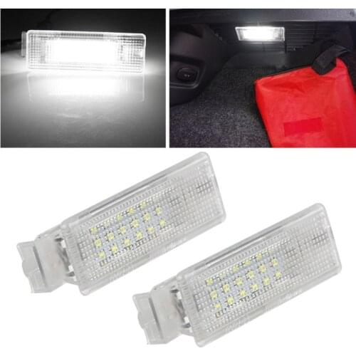 2Pcs 18SMD White LED Luggage Trunk Interior Light for Volkswagen VW Eos Golf GTI MK5 MK6 MK7 Scirocco Sharan Tiguan PASSAT JETTA