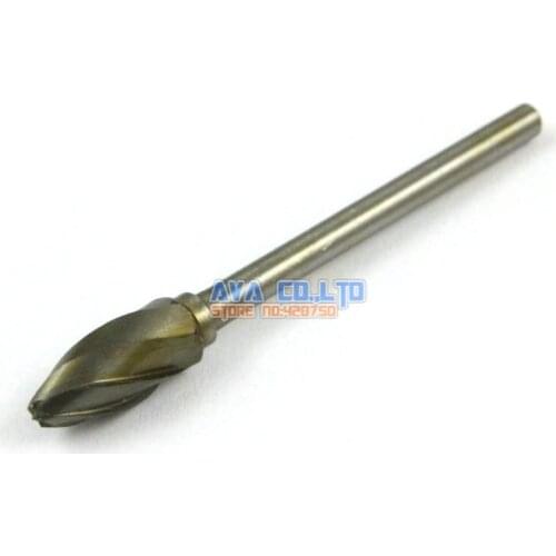 4 Pcs 3mm Shank Tungsten Carbide Burr Rotary Cutter File CNC Engraving Bit Single Cut (NO.7)